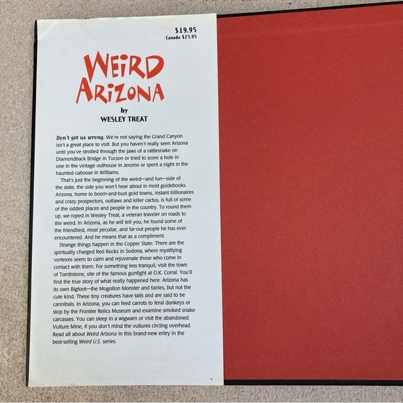 “Weird Arizona” Travel Guide by Wesley Treat-Hardback Cover-Best Local Secrets - Picture 3 of 9